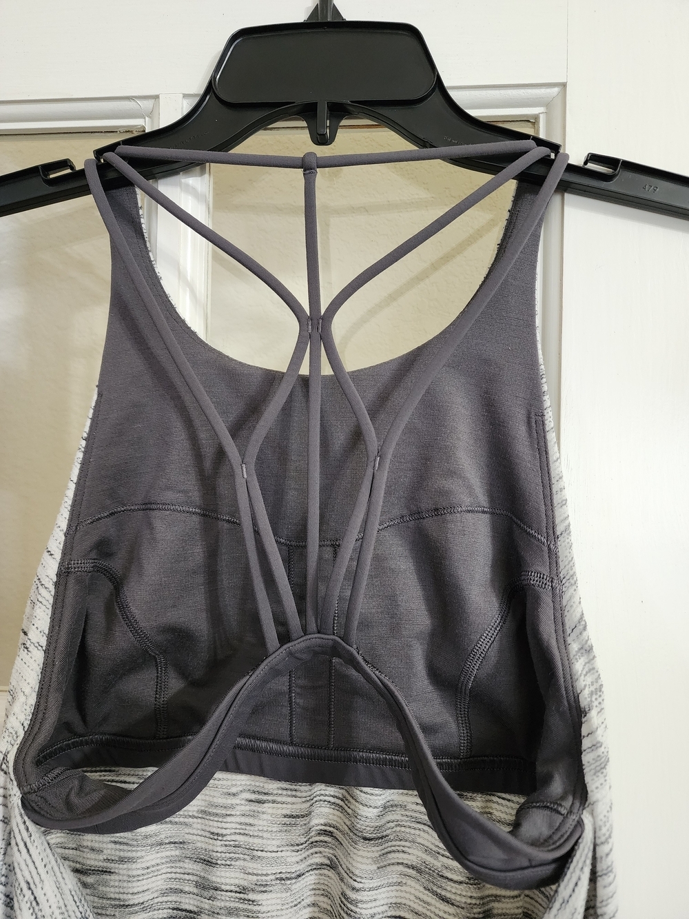 Lululemon Twist & Toil Tank Size 8 Space Dye Open Back Shelf Bra - Picture 7 of 10